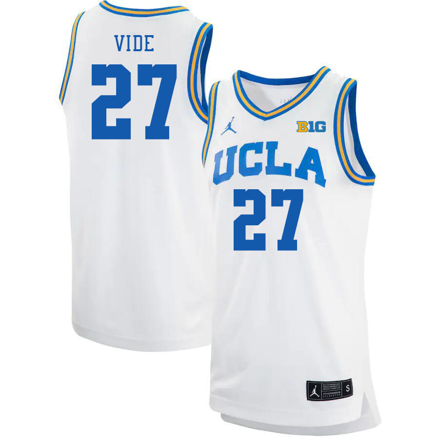 UCLA Bruins #27 Jan Vide Big 10 Conference College Basketball Jerseys Stitched Sale-White